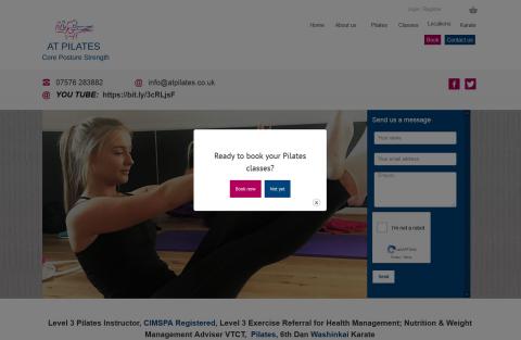 Screenshot of AT Pilates website